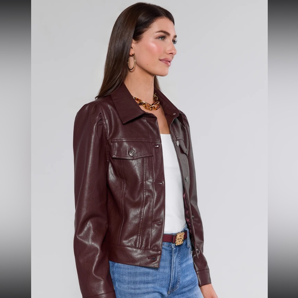 NWT Avara Roxanna Brown Faux Leather Jacket • Size Small • Sold Out - Picture 4 of 6